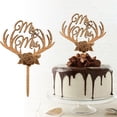 thumbnail image 1 of JJKBVCLO Décoration de Gâteau Pics de Gâteau de Mariage Pics et Décorations de Gâteau en Bois, 1 of 1