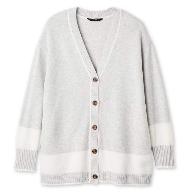 Cardigan à blocs de couleurs Lane Bryant Plus pour femmes