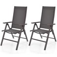 thumbnail image 1 of Gymax Ensemble de 2 Chaises de Salle à Manger Pliantes pour Patio Chaise de Camping avec Dossier Réglable, 1 of 10