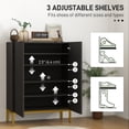 thumbnail image 4 of HOMCOM Armoire Moderne de Rangement pour Chaussures Armoire à Chaussures avec Portes à Fermeture en Douceur Noir, 4 of 10