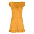 thumbnail image 4 of EQWLJWE Summer Saving!2024 One Piece Swimsuit Women Built In Bra Shorts Bathing Suits Full Coverage Ruffle Romper Swimsuits with Pockets, 4 of 6