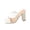 White, variant on Heeled Sandals for Women Strappy Slide Chunky High Heel Open Square Toe Solid Color Summer Pumps White