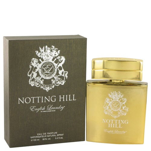 English Laundry Notting Hill EDP pour Lui 100 ml, un Parfum pour Homme Lancé en 2013, avec des notes de Tête de Bergamote, de Citron et de lime, des notes de Milieu de Jasmin et de Poivre, et des notes de base de Cèdre, de Bois de Santal, d'Ambre et de Musc. la Bouteille Ton Or Présente English Laundry crest, Accompagnée d'Une Boîte Brune Texturée. Convient aux Hommes à la Recherche d'Une Eau de Parfum Sophistiquée.