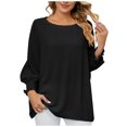 thumbnail image 1 of Birdeem Mode Hauts pour Femmes Manches Longues Col Rond Blouse Chemise T-Shirt Hauts, 1 of 8