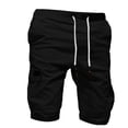 thumbnail image 3 of HWRETIE Men Sweatpants Solid Color Sport Shorts Loose Fit Drawstring Pants Casual Athletic Wear, 3 of 3