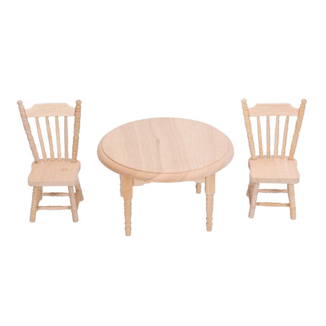 <p>Dollhouse Round Table, Dollhouse Kitchen Furniture Exercise Imagination Exquisite Workmanship 3pcs For Living Room For Bedroom For Study</p>
