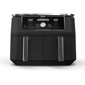 Refurbished (Good) Ninja Foodi XL Dual Zone, 9.5L, 6-in-1 Air Fryer - Black (DZ401C)