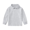 thumbnail image 1 of MIASHUI Chemises d'Uniforme Scolaire pour Garçons et Filles Manches Longues, Gris, 2-3 Ans, 1 of 3