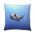 thumbnail image 2 of Ahgly Company Animals Manta Ray Coussin Décoratif d'Intérieur, 18 Po X 18 Po, 2 of 6