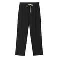 thumbnail image 4 of Styesk Men's Pants Men's Solid Color Casual Elastic Waistband Drawstring Pocket Workwear Pants, 4 of 8