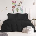 thumbnail image 2 of 800 Thread Count 100% Egyptian Cotton 3 Piece Duvet Set with Zipper Closure & Corner 3 Pc Duvet Set Solid Pattern, 2 of 4