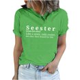 thumbnail image 2 of LSLJS Women's Funny Printed Pattern Casual Fashion Soild Color Short Sleeve Tops Blouse, 2 of 6