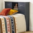 thumbnail image 1 of South Shore Asten Twin Bookcase Headboard with Storage and Sliding Doors, in Blueberry, 1 of 11
