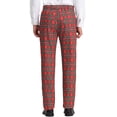 thumbnail image 3 of INSPIRE CHIC Pantalon de Travail pour Hommes à Carreaux Affaires Formel Bal Pantalon à Carreaux 36 Rouge Vert, 3 of 7