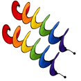 thumbnail image 1 of Colorful Windmill Spinner Outdoor Hanging Toy, 2-Pack Durable Polyester Fabric With Swivel Bearing, Easy Setup Patio Decor, 1 of 8