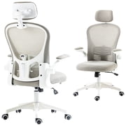 Vinsetto Mesh Office Chair with 4D Lumbar Support, Adjust Headrest, Grey