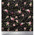 thumbnail image 1 of Soimoi Rayon Fabric Flower & Leaves Watercolor Print Fabric by The Yard 42 Inch Wide, 1 of 1