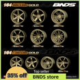 thumbnail image 2 of BNDS 1/64 Gold ABS Wheels With Rubber Tires By BNDS Assembly Rims Modified Parts for Model Car Refitted Model Car 4pcs Set BC26404GD, 2 of 6