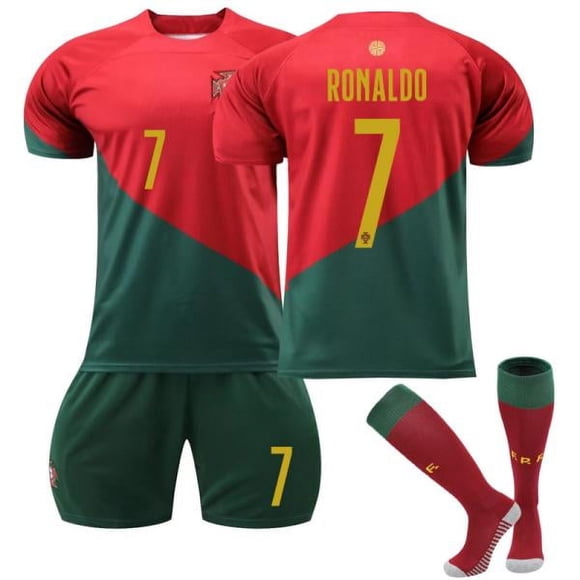 UEFA EURO 2024 Portugal Home Soccer Jersey No. 7 Cristiano Ronaldo Comfortable Adult M