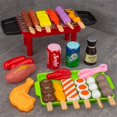 thumbnail image 1 of Food Toys Kids Pretend Play Kitchen Toys Simulation Food Cookware Cooking BBQ Kit Role Play Game Educational Gift For Children, 1 of 7