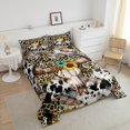 thumbnail image 3 of Erosebridal Sheep Skull Bedding King Comforter Set, Rustic Sunflower Down Comforter, Leopard Cheetah Print Decor, Reversible, 3 of 8