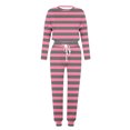 thumbnail image 5 of Plebaso Ensemble 2 Pcs Garçons Filles Tenues Rayées Manches Longues Col Rond Hauts Joggeurs Vêtements Décontractés Enfants, 5 of 5