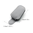 thumbnail image 2 of Becaristey Leather Car Glasses Clip Universal Auto Sun Shadow Storage Case Automotive Interior Ticket Key Holder Gray 1Set, 2 of 6