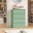 thumbnail image 1 of Homfa Commode à 4 Tiroirs, Table de Nuit Moderne Commode Organisateur en Bois pour Chambre Salon, Vert, 1 of 7