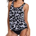 thumbnail image 3 of Women Tankini Swimsuit Tummy Control Top With Shorts Two Piece Bathing Suit, 3 of 6