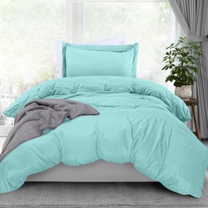 Utopia Bedding Duvet Cover Twin Size - 1 Duvet Cover with 1 Pillow Sham - 2 Pieces Bedding Duvet Cover with Zipper Closure - Soft Brushed Microfiber 68 X 90 Inches (Twin/Twin XL Spa Blue)