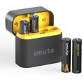 thumbnail image 1 of imuto Rechargeable AA Lithium Battery with Fast Charger, 4 Pack 3000mWh High Capacity Double A Batteries, 1.5V Constant Output AA Li-ion Batteries, Recharge up to 1600x Times, 1 of 8