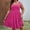 Hot Pink, variant on Plus Size Dress, Women's Summer Sleeveless Maxi Dress, Loose Fit Casual Round Neck Solid Color Polyester Matte, for Daily Wear
