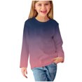 thumbnail image 2 of RXIRUCGD Chemises à Manches Longues pour Filles, Col Rond Mignon, Blouses Décontractées Élégantes, Violet, Taille : 7 Ans, 2 of 7