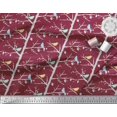 thumbnail image 3 of Soimoi Red Rayon Fabric Artistic Bird & Tree Fabric Prints By Yard 56 Inch Wide, 3 of 5
