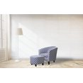 thumbnail image 4 of Nathaniel Home Chaise de bain Paisley bleu foncé avec pouf, 4 of 4