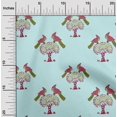 thumbnail image 1 of oneOone Cotton Cambric Fabric Bird & Tree Block Printed Craft Fabric BTY 56 Inch Wide, 1 of 4