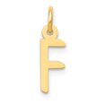 thumbnail image 1 of Diamond2Deal 14K Yellow Gold Small Slanted Block Letter F Initial Pendant for Women, 1 of 6