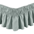 thumbnail image 1 of Solid Color Bedding Elastic Bed Apron Dust Proof Bedspread Non Slip Bed Skirt *Grey Dog Cut Furniture Protector, 1 of 5