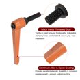 thumbnail image 4 of Unique Bargains 4 Pack M10 x 30mm Male Threaded Stud Adjustable Clamping Lever Handle Bolt Knob Orange, 4 of 6