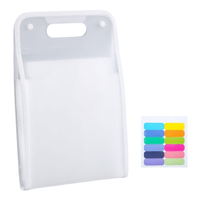 koolsoo Dossier Extensible Portable Léger 36x24cm Accessoire Organiseur de Papier Blanc