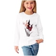thumbnail image 1 of RXIRUCGD Chemises à Manches Longues pour Filles, Col Rond Mignon, Blouses Décontractées Élégantes (Blanc, Taille : 7 Ans), 1 of 5