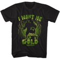 thumbnail image 1 of Leprechaun I Want Me Gold Black Adult T-Shirt, 1 of 2