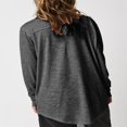 thumbnail image 4 of Women‘s Causal T-Shirt V Neck Long Sleeve Loose Fit Tops Solid Color Blouse Basic Tees, 4 of 6