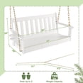 thumbnail image 3 of Gymax Balançoire de Porche 54 Pieds' en HDPE pour Extérieur, Chaise Suspendue de Patio avec Porte-Gobelet et Chaîne Ajustable, 3 of 10