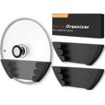 thumbnail image 1 of HSHDLDF Universal Pot Lid Organizer for Cabinet Upgraded Patented 3 Pack Pan Lids Organizers Inside Cabinet Door Wall Mount Pots Top Storage Organizer Rack Holder for Kitchen, Fits 6" to 13" (Black), 1 of 6