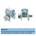 thumbnail image 4 of Unique Bargains 10Pack Mini Fuel Line Pipe Hose Clamp Clip, Adjustable 6-8mm, Zinc Plated, 4 of 5
