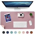 thumbnail image 1 of Tapis de Table, Tapis de Bureau, Tapis de Table en Cuir Pu de 70 * 35 Cm, Tapis de Table pour Ordinateur Portable, Double Face (Violet), 1 of 4