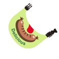 thumbnail image 2 of Pet Dogs Saliva Towel Delicious Sausage Pattern Bandana BibsFunny Photography Props Gift For Cats Dogs, 2 of 9