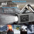 thumbnail image 3 of Am Fm Radio,4000Mah Hand Crank Emergency Solar Radio Noaa Am Fm Portable Weather Radio Dynamo Radio Polymer Battery Torch Led Flashlight Alarm for Camping,Flashlights for Emergencies, 3 of 9