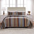 thumbnail image 3 of Greenland Home Durango Ensemble de Courtepointe Réversible 100 % Coton, 2 Pcs Lit Simple/TG, Terre, 3 of 5